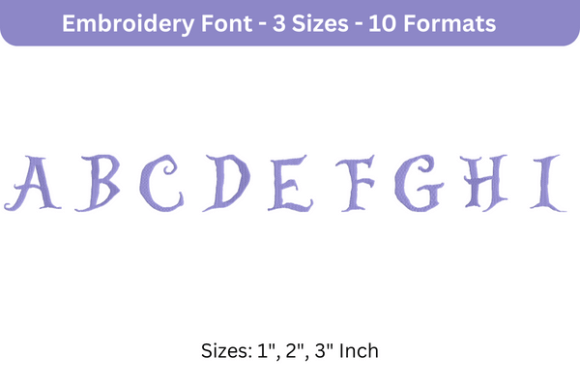 Alice Font Uppercase A to I: A Designer’s Review for Personalized Embroidery