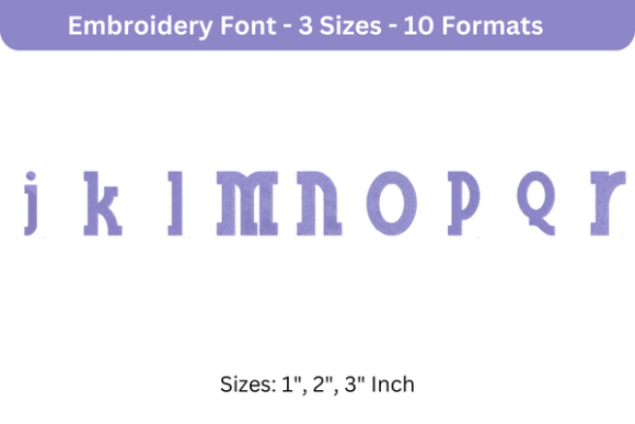 Blue Plate Font Lowercase J to R: A Seller’s Review for Etsy & Small Shop Embroidery