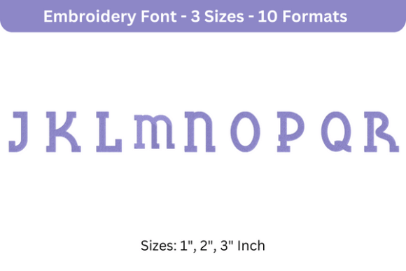 Blue Plate Font Uppercase J to R: A Designer’s Review for Boutique Sweatshirt Embellishment