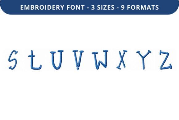 Boo Bear Font Lowercase S to Z: A Cute, Versatile Choice for Etsy Embroidery Sellers