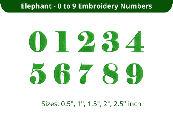 Elephant Font 0-9: A Seller's Review for Etsy & Small Shop Embroidery