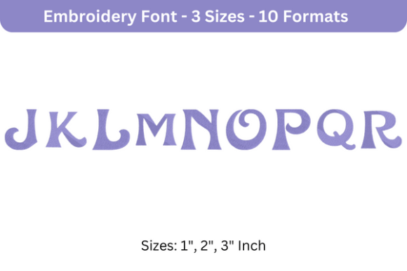 Pasdenom Font J to R: A Designer’s Review for Boutique Sweatshirt Embroidery