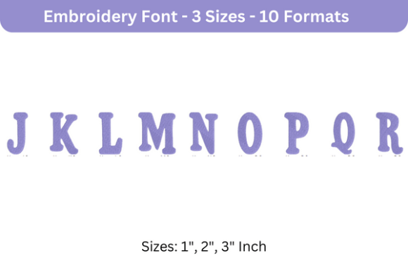 Purevain Font Uppercase J to R: A Designer’s Review for Boutique Apparel Embroidery