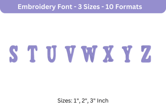 Purevain Font Uppercase S to Z: A Seasonal Embroidery Review