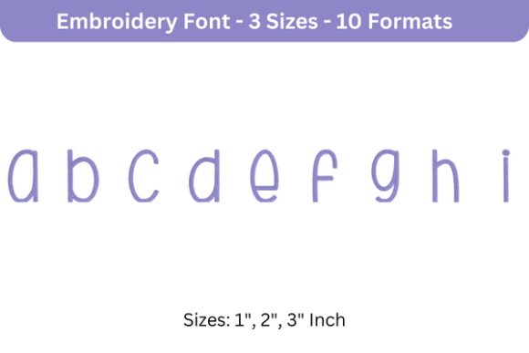 Review: Beautiful Font Lowercase a to I for Seasonal Embroidery