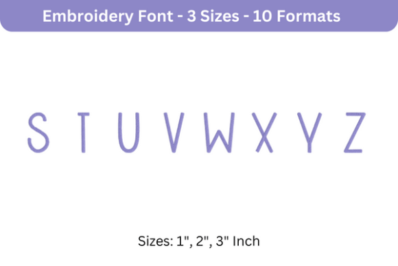 Review: Beautiful Font Uppercase S to Z for Boutique Embroidery