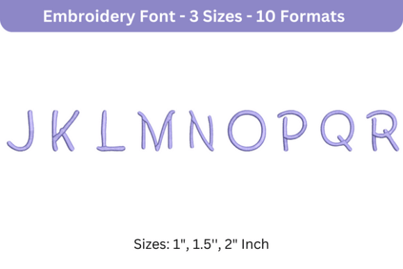 Second Grader Font Uppercase J to R: A Designer’s Review for Business Embroidery
