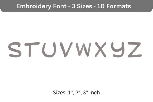 Toon Time Font S to Z: A Playful Yet Professional Choice for Small Business Embroidery